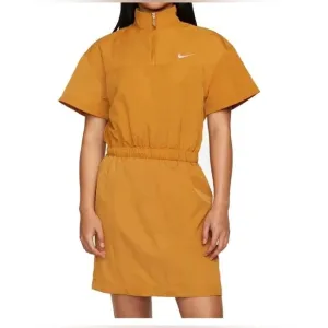 Nike Sportswear Swoosh Woven Dress Desert Ochre Women’s Size Medium