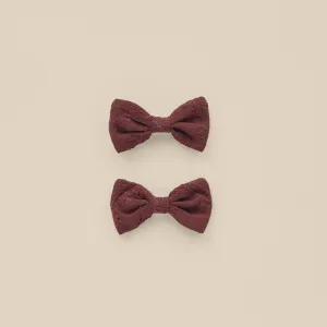 Noralee Little Bow Clip Set in Fig