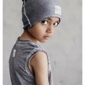 Organic Oversized Beanie Oil Wash Grey