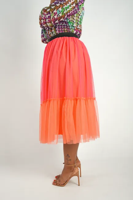 Pearls For EL Colour Blocktulle Skirt