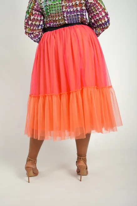 Pearls For EL Colour Blocktulle Skirt