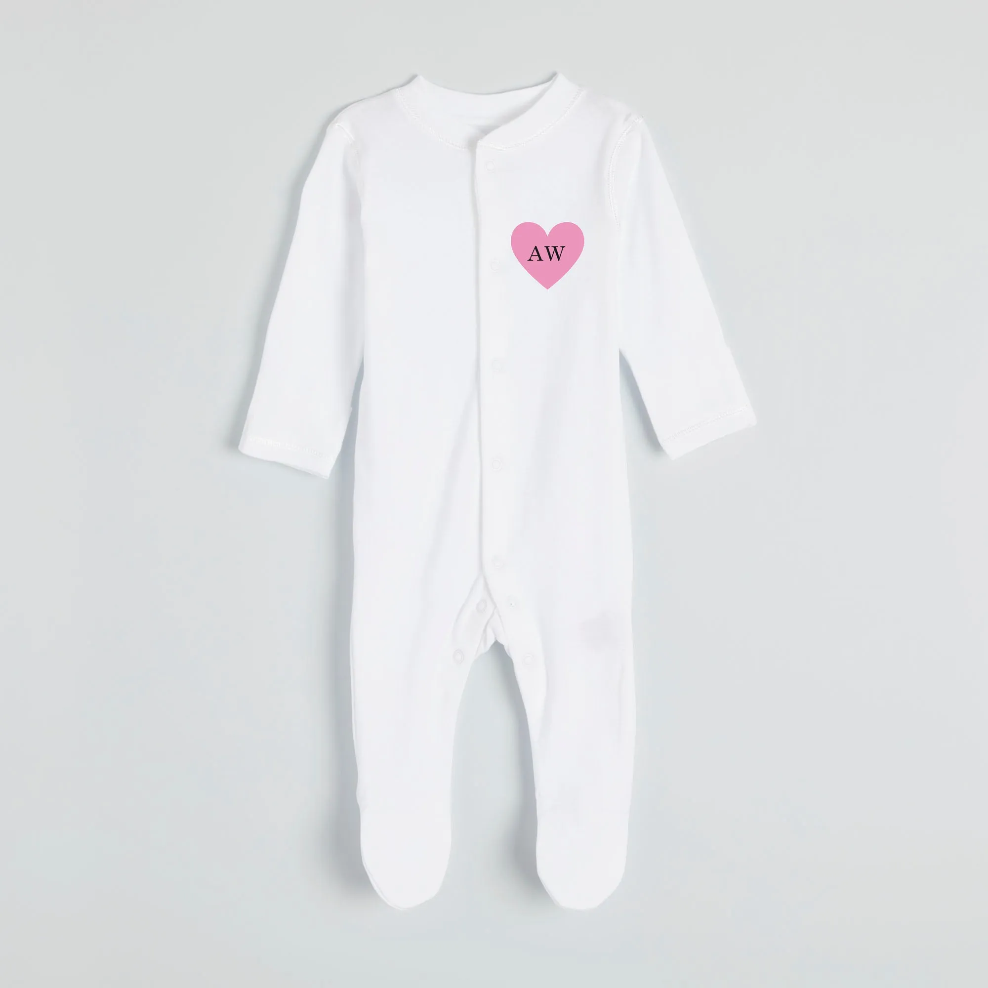 Personalised Heart Sleepsuit