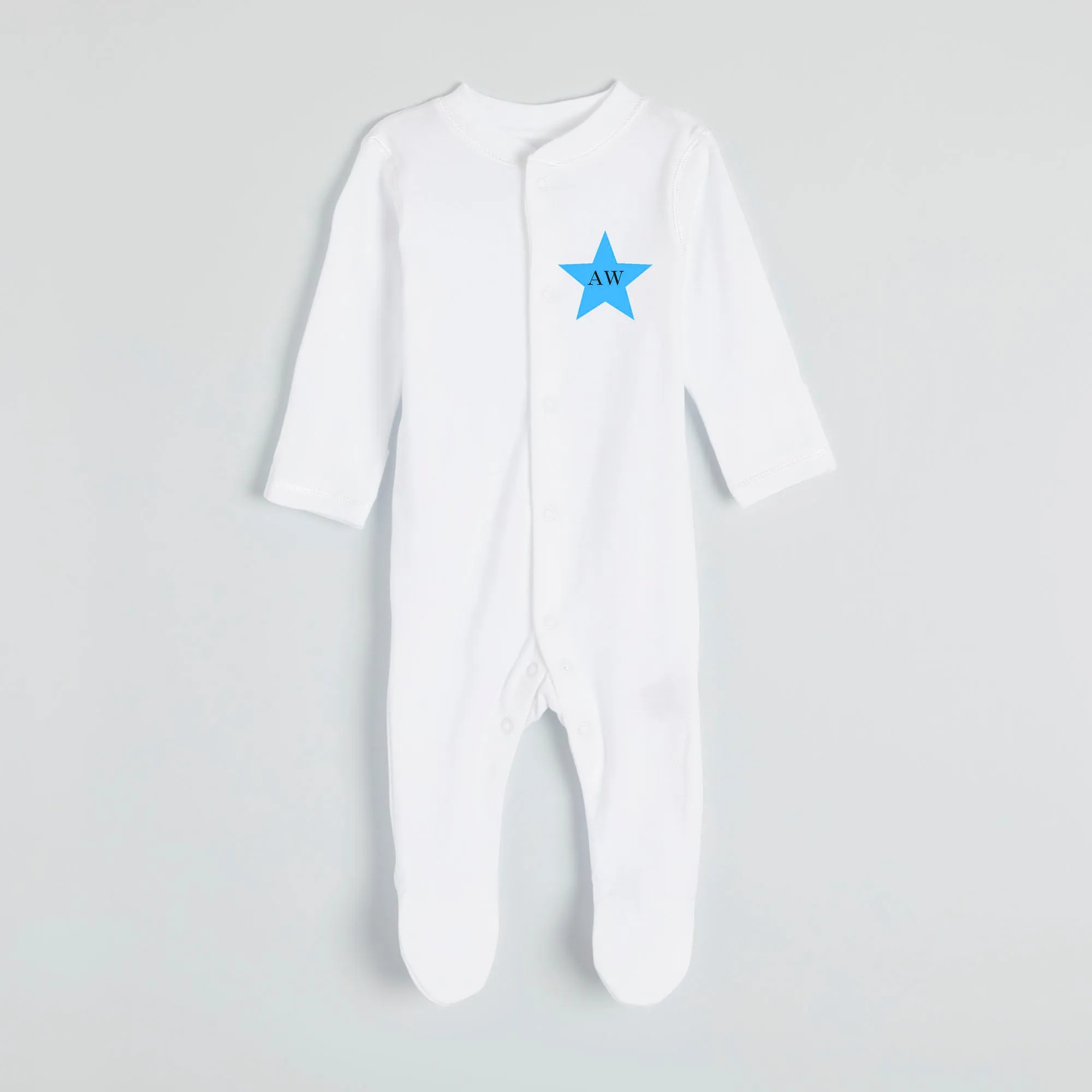 Personalised Star Sleepsuit