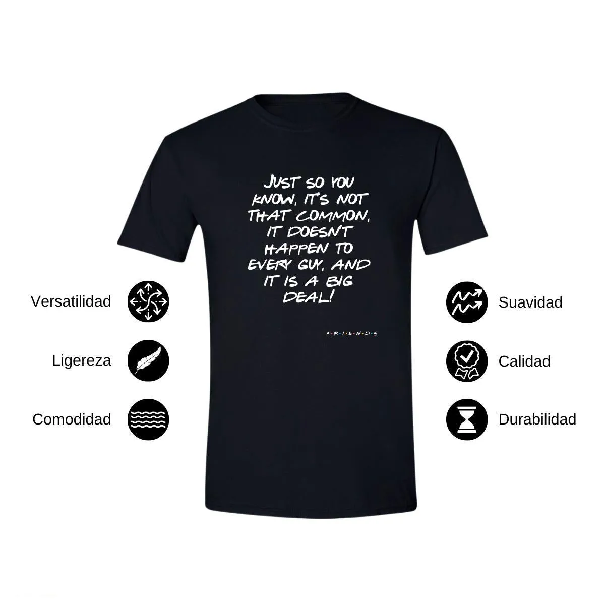 Playera Hombre Friends Frases Rachel 000237N
