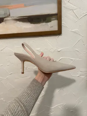 POINTED TOE SLINGBACK HEEL
