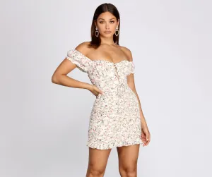 Prettiest Pick Sweetheart Charming Ruched Mini Dress