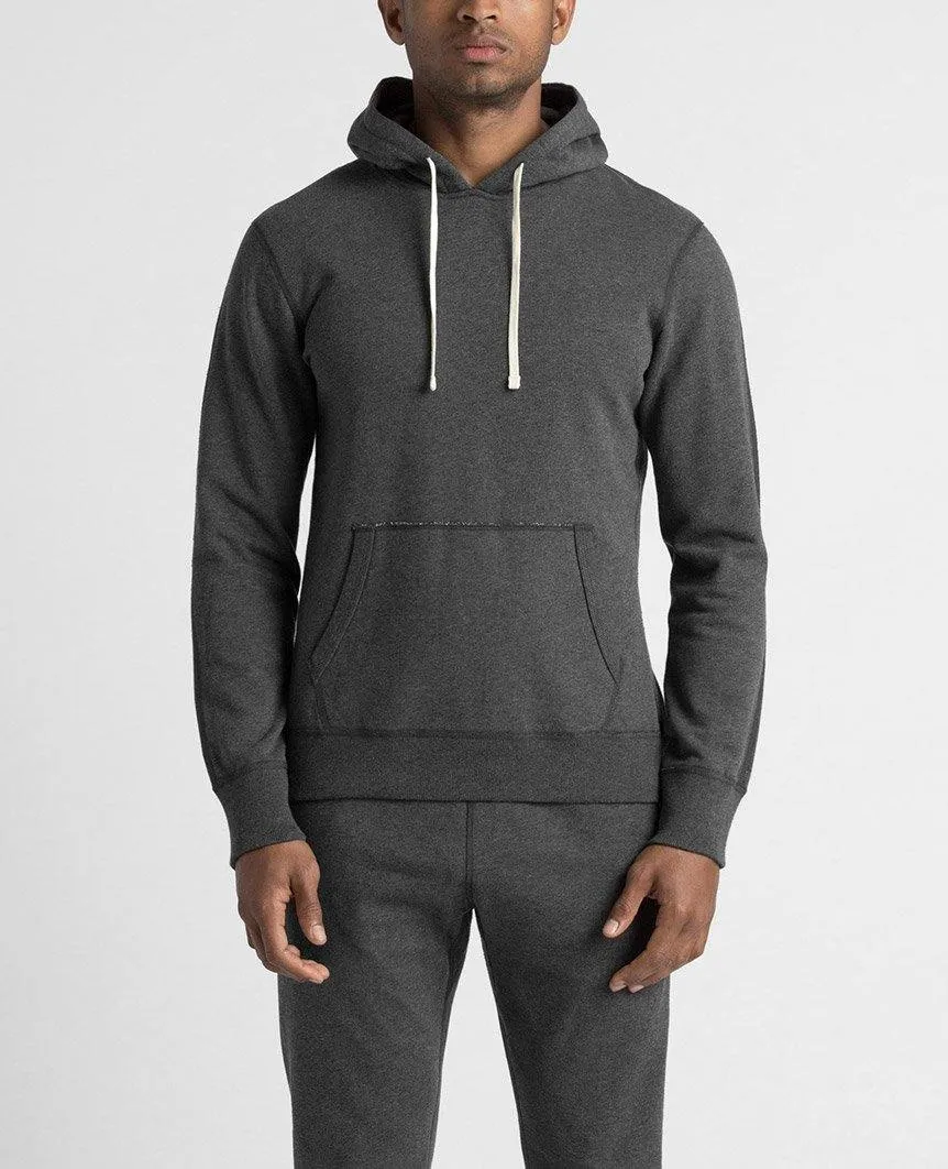 Pullover Hoodie Midweight Terry Heather Charcoal