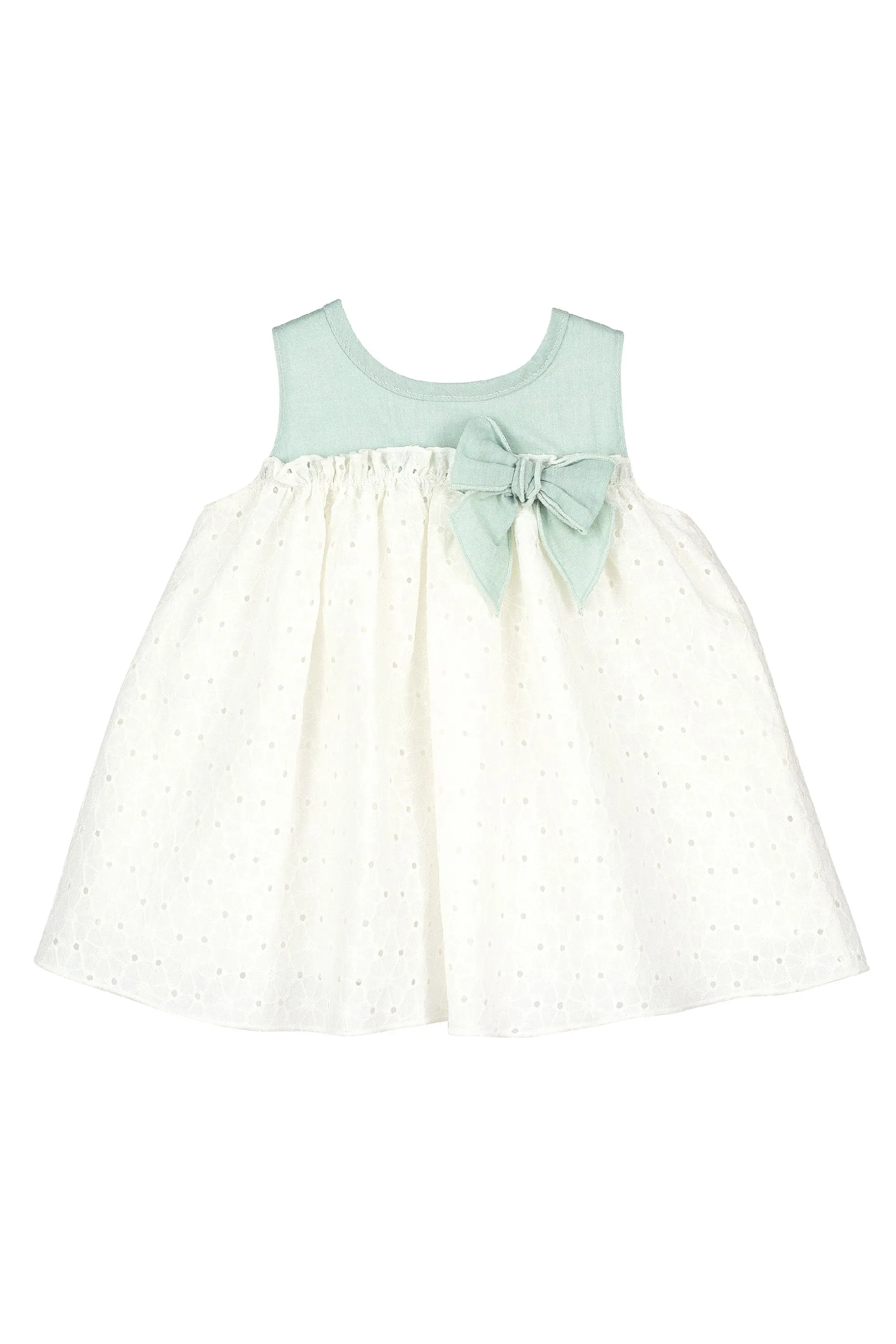 "Kitty" Mint Broderie Anglaise Dress