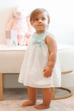 "Kitty" Mint Broderie Anglaise Dress