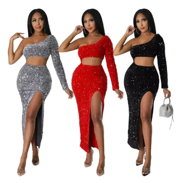"Sleek & Sexy – One-Shoulder Dress for Bold, Effortless Style"
