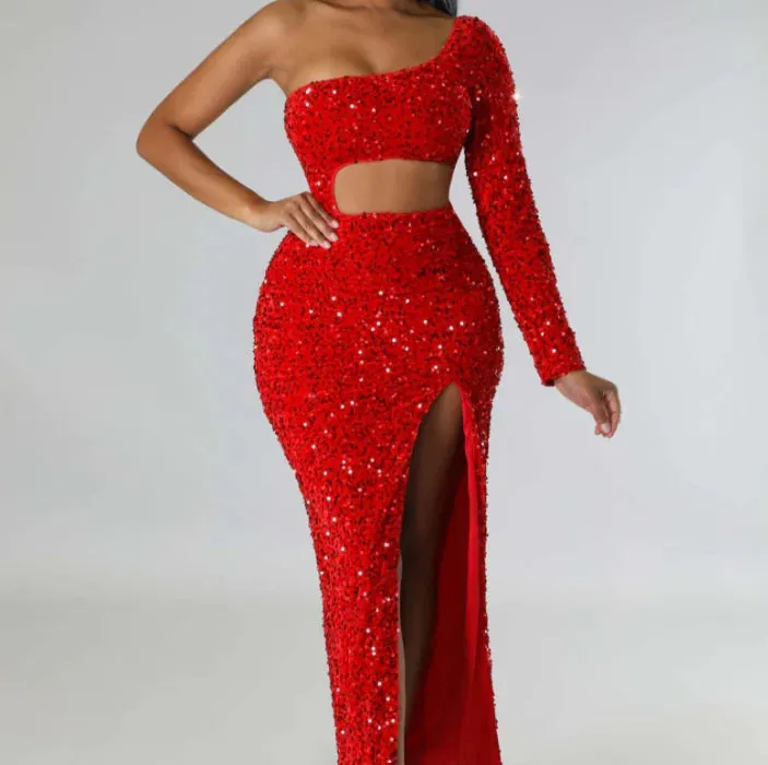 "Sleek & Sexy – One-Shoulder Dress for Bold, Effortless Style"