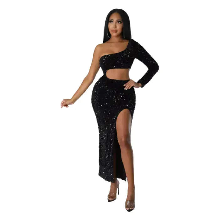 "Sleek & Sexy – One-Shoulder Dress for Bold, Effortless Style"