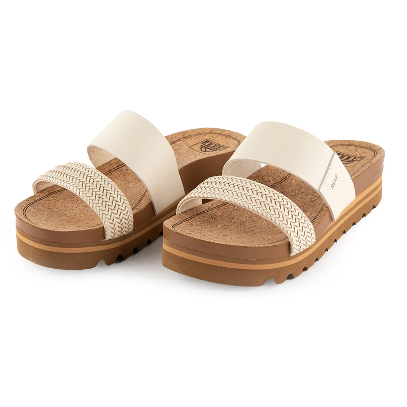 Reef Cushion Vista Hi Vegan Leather Women's Slides Sandals