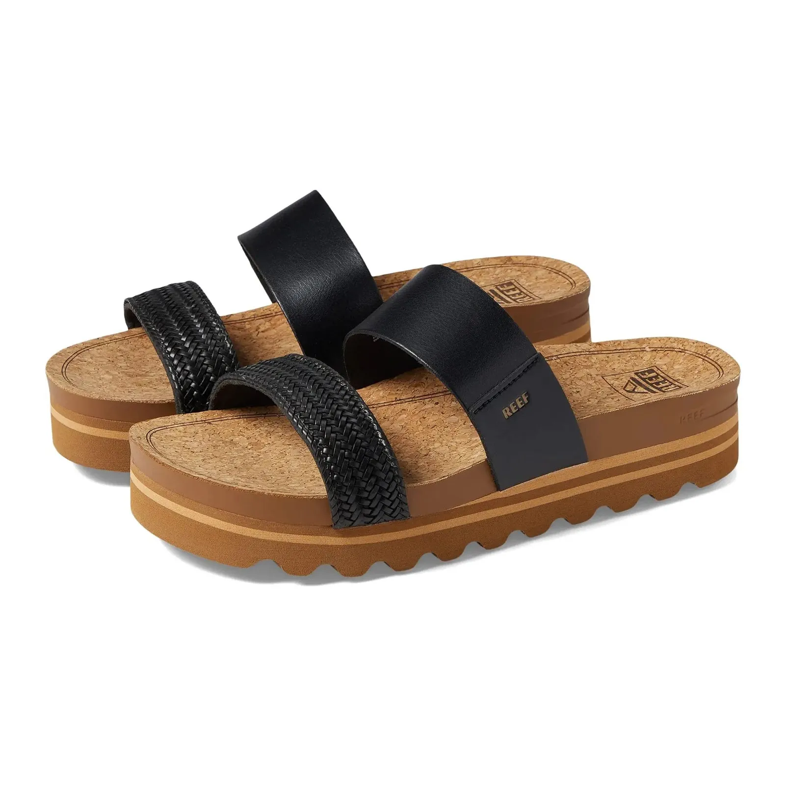 Reef Cushion Vista Hi Vegan Leather Women's Slides Sandals
