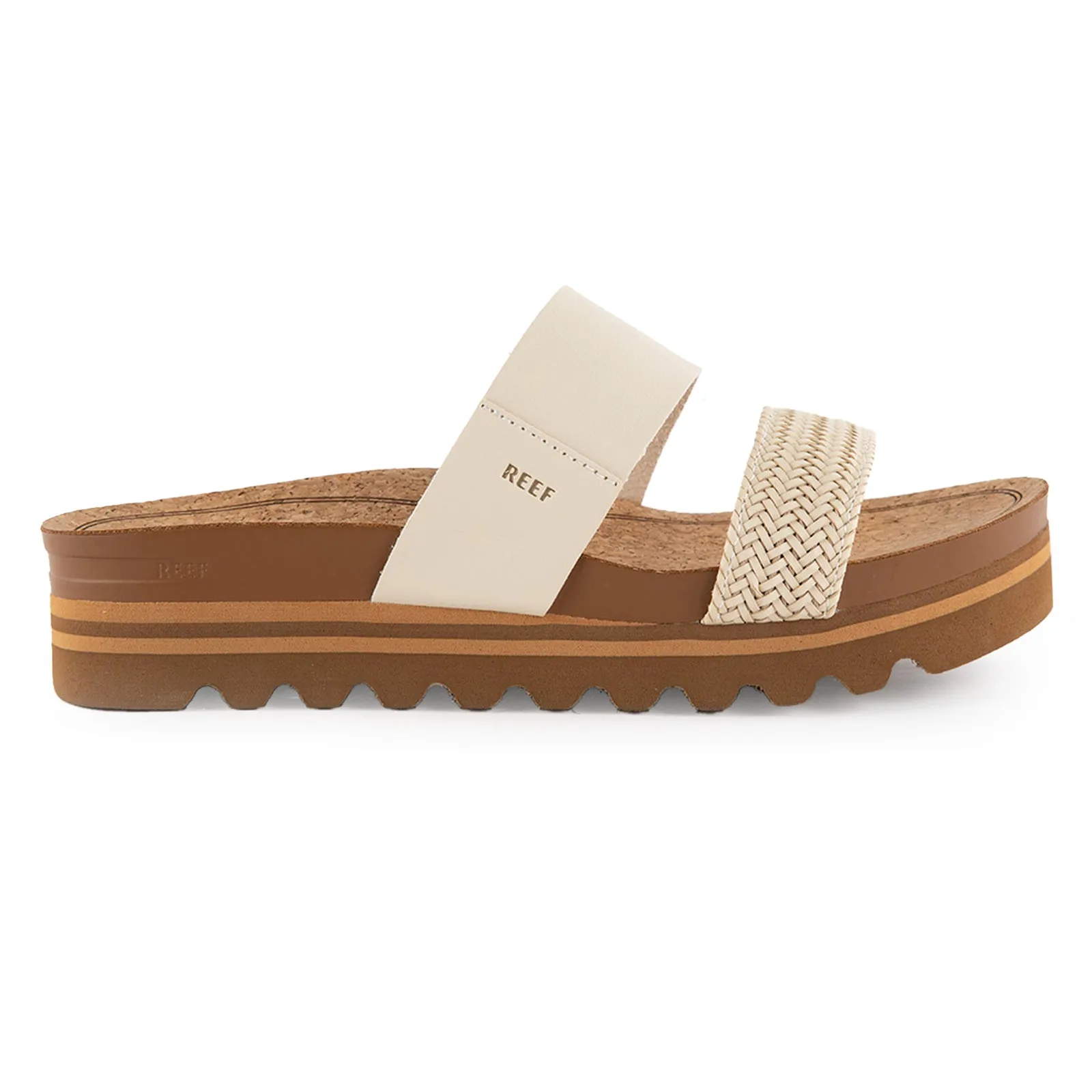 Reef Cushion Vista Hi Vegan Leather Women's Slides Sandals