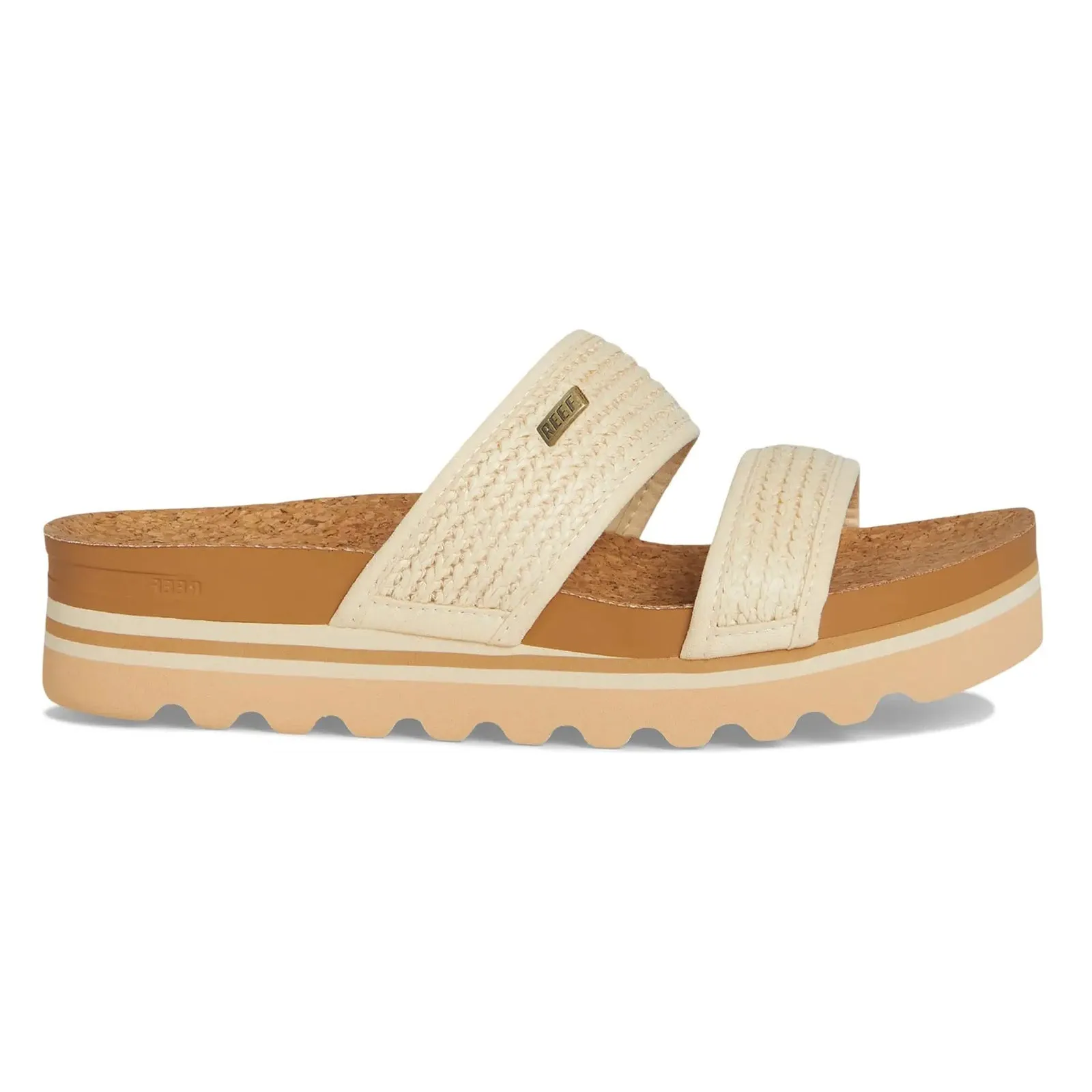 Reef Cushion Vista Hi Vegan Leather Women's Slides Sandals