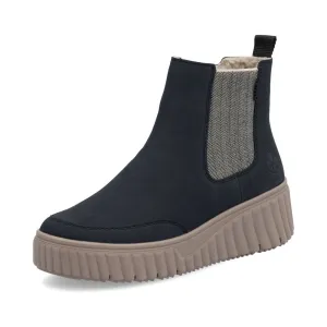 Rieker Ladies Chunky Chelsea Fur Lined Boot