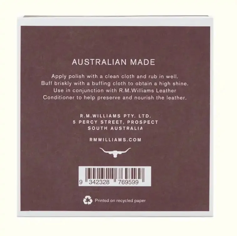 RM Williams Stockmans Boot Polish Chestnut