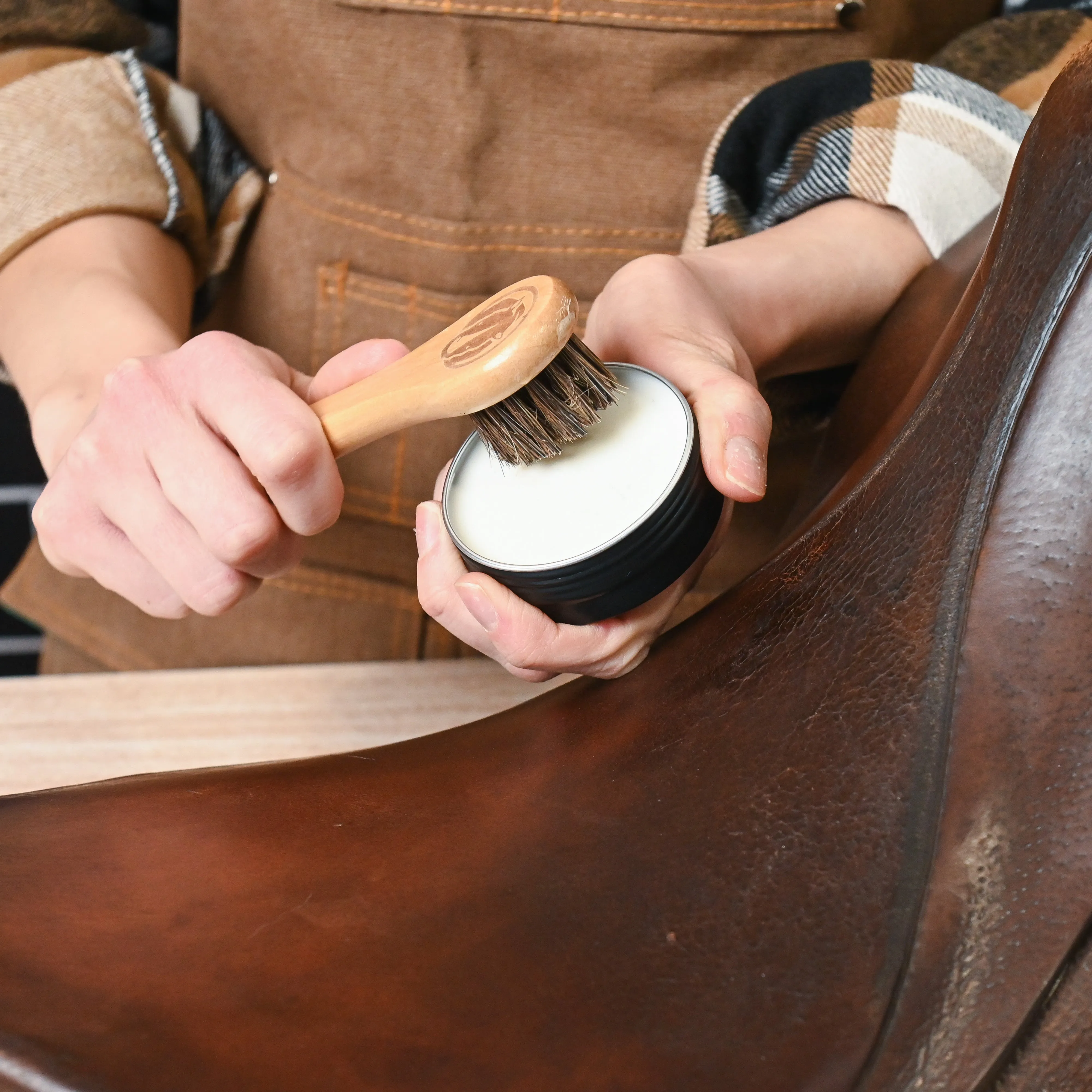 Saddle Soap for Leather Cleaning - 100% All Natural (2oz)