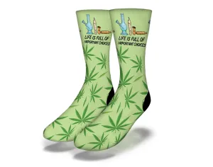 SAVVY SOX IMPORTANT CHOICES CANNABIS SOCKS