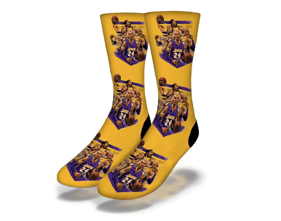 SAVVY SOX x RETRO KINGS MAMBA LEGEND ALL OVER GOLD SOCKS