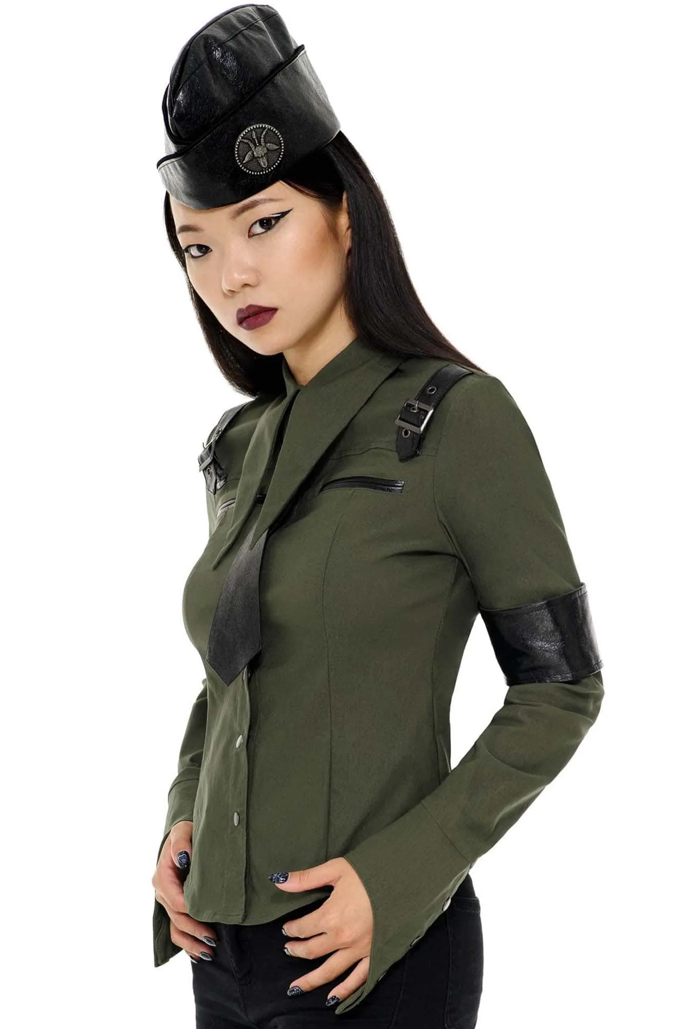 Secret Mission Button-Up Shirt [KHAKI] - Resurrect