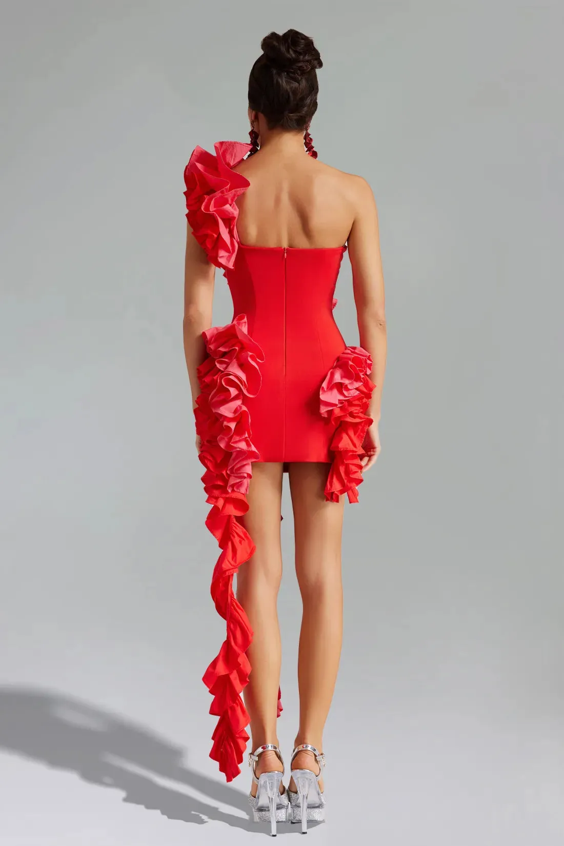 Selma One Shoulder Ruffled Mini Dress