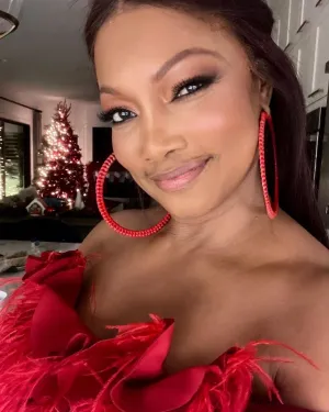 Seville Michelle Jumbo Shrimp Leather Red Hoop Earrings