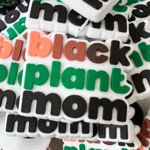 SHOE CHARMS - BLACK PLANT MOM