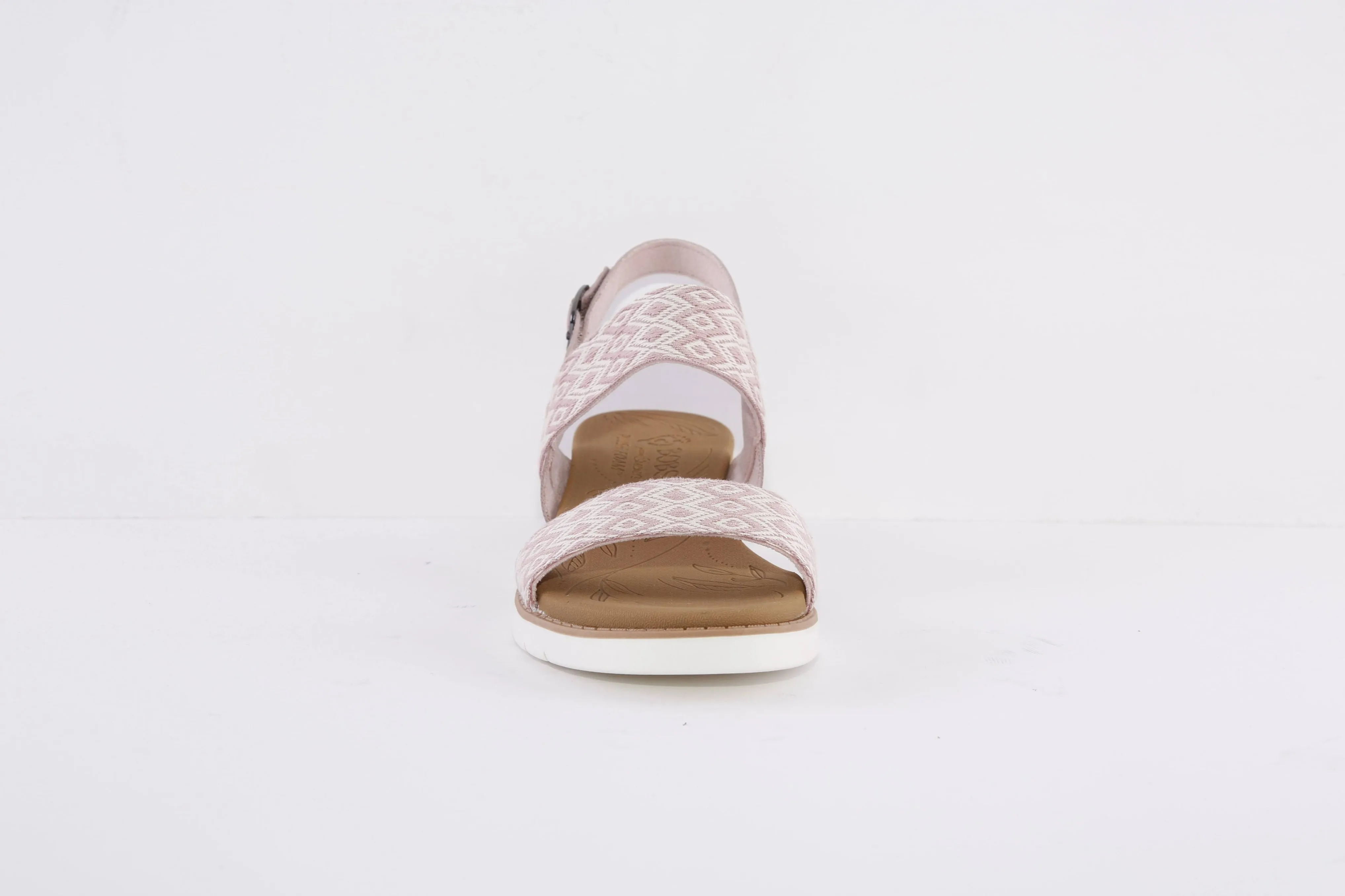 SKECHERS - 114003 BOBS BEACH KISS-OCEAN RUSH LOW WEDGE SANDAL - PINK
