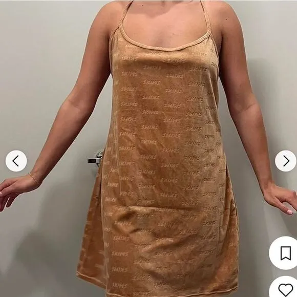 Skims Tan Dress Velvet
