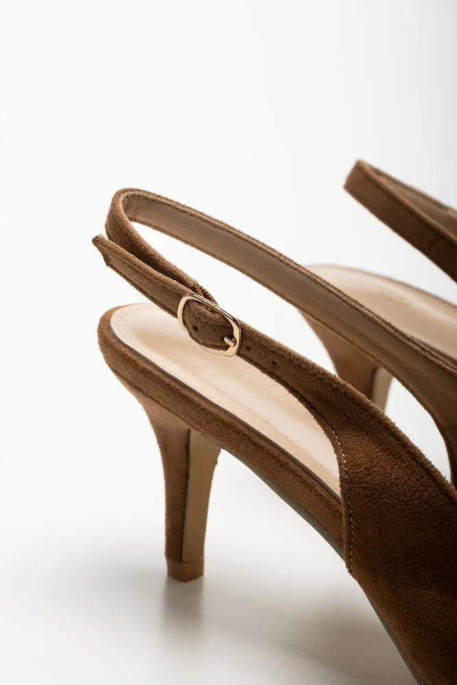 Slingback Heel Brown
