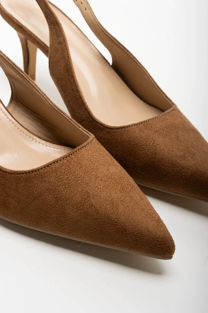 Slingback Heel Brown
