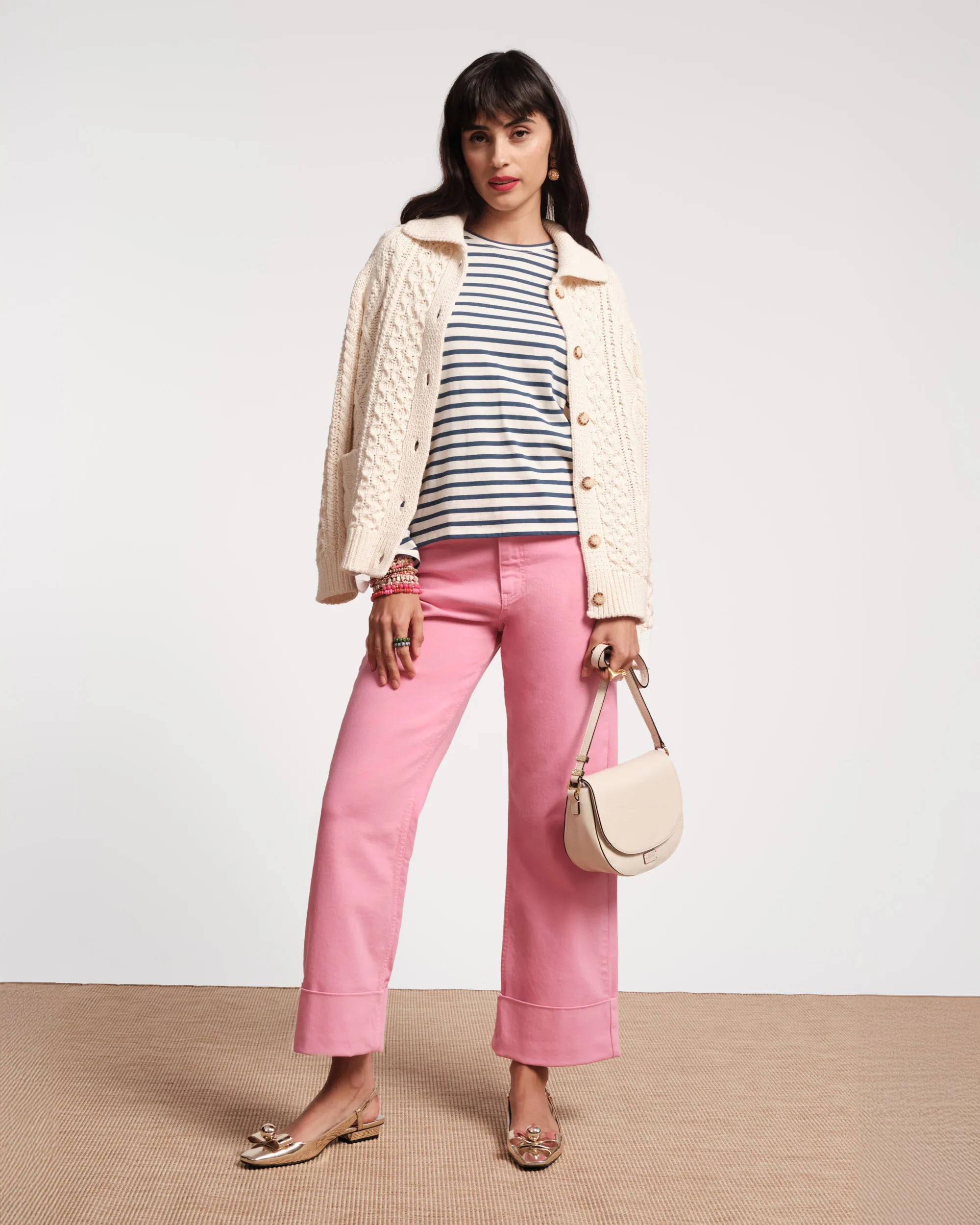 Smarty Cuffed Jeans - Pink