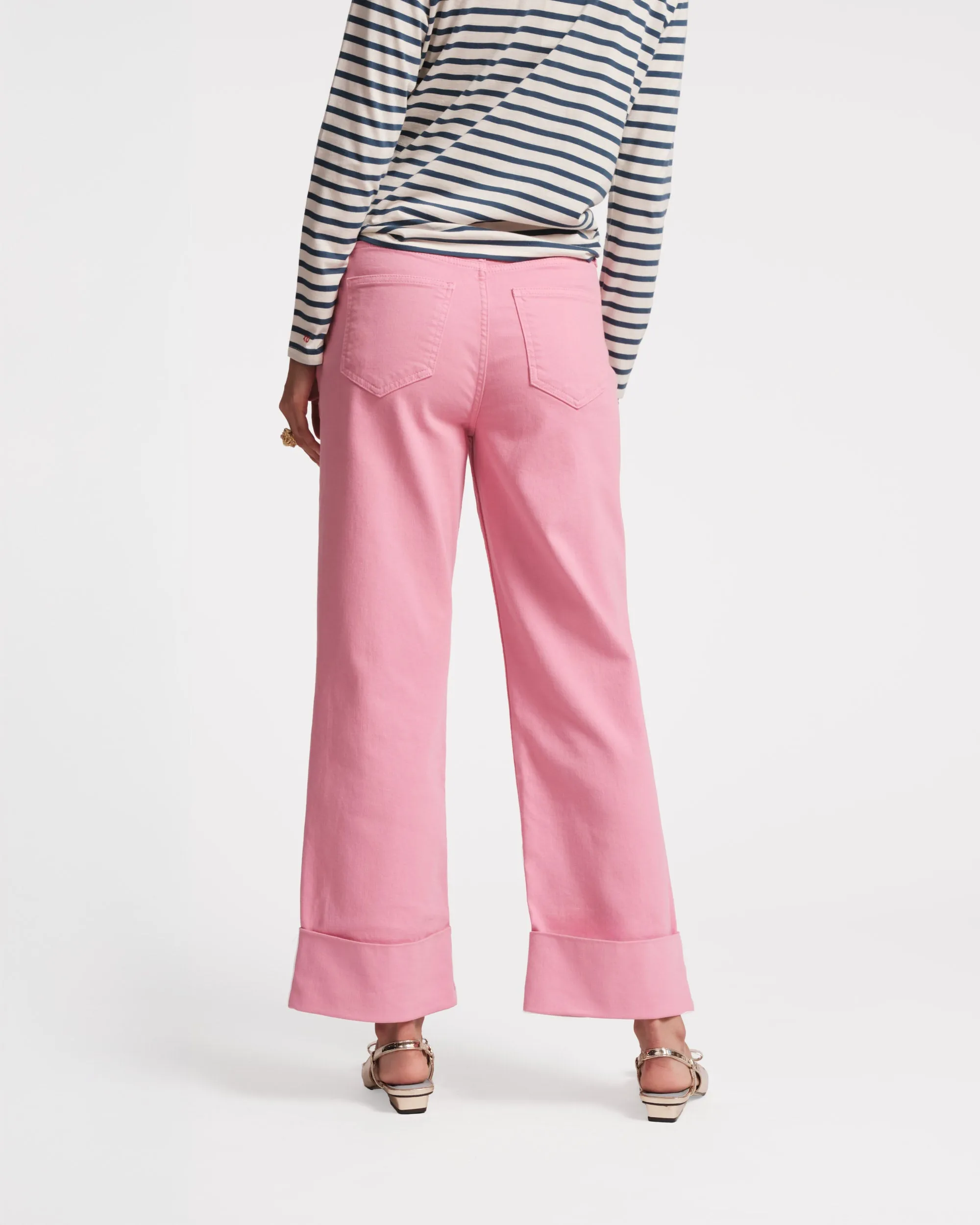 Smarty Cuffed Jeans - Pink
