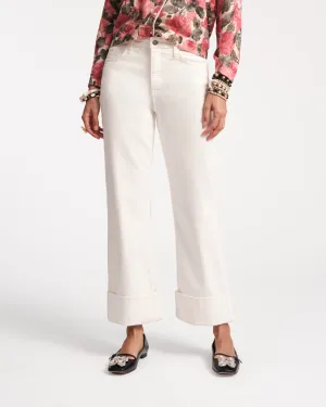 Smarty Cuffed Jeans - White