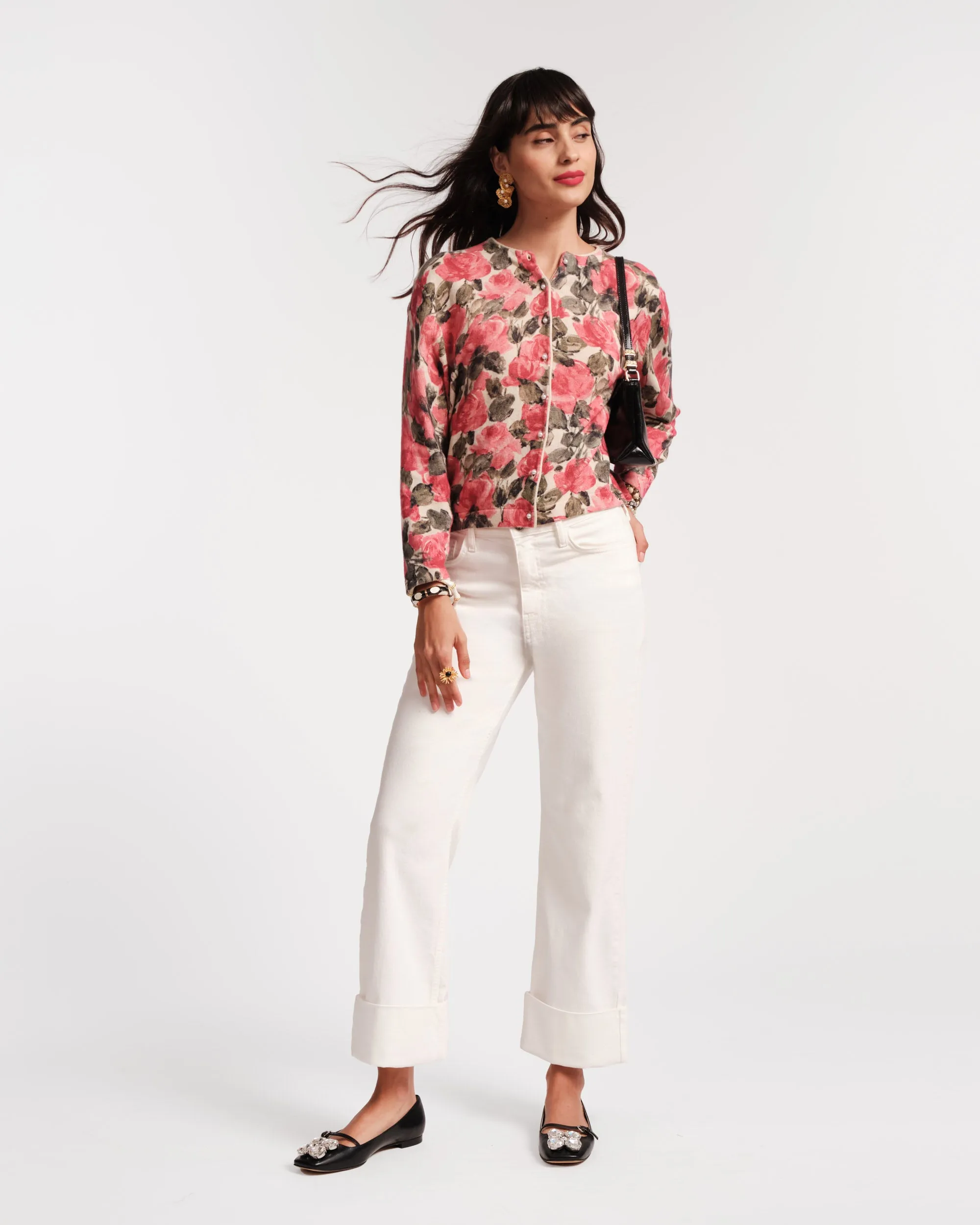 Smarty Cuffed Jeans - White