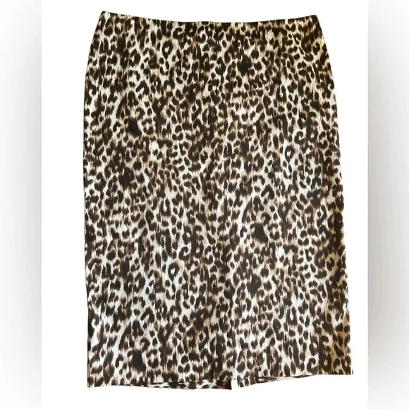 SoCa by St. John Leopard Print Pencil Skirt - Size 12