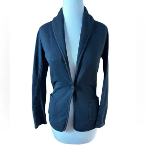 Standard James Perse Single Front Closure Cardigan Terry Shawl Knit Blazer