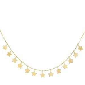Star Chain Necklace 14K