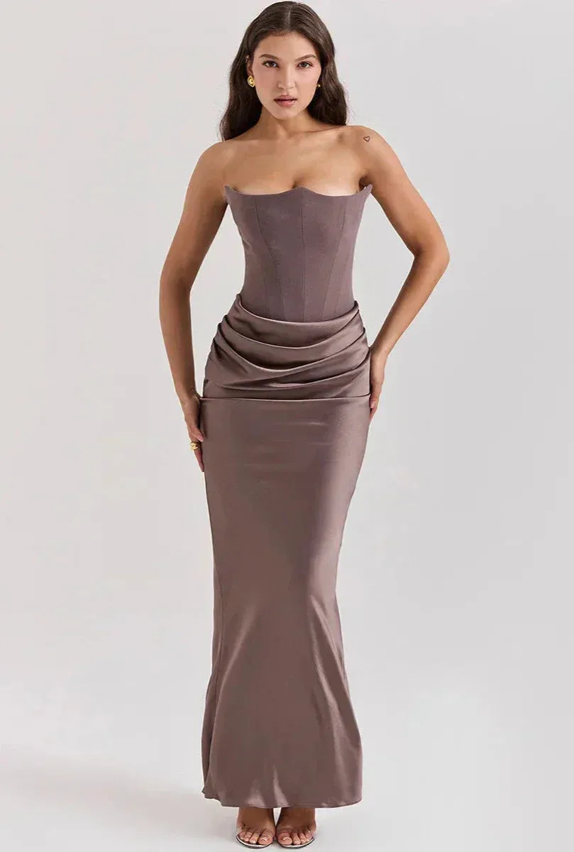 Strapless Bodycon Maxi Dress | Elegant | Sleek & Glamorous