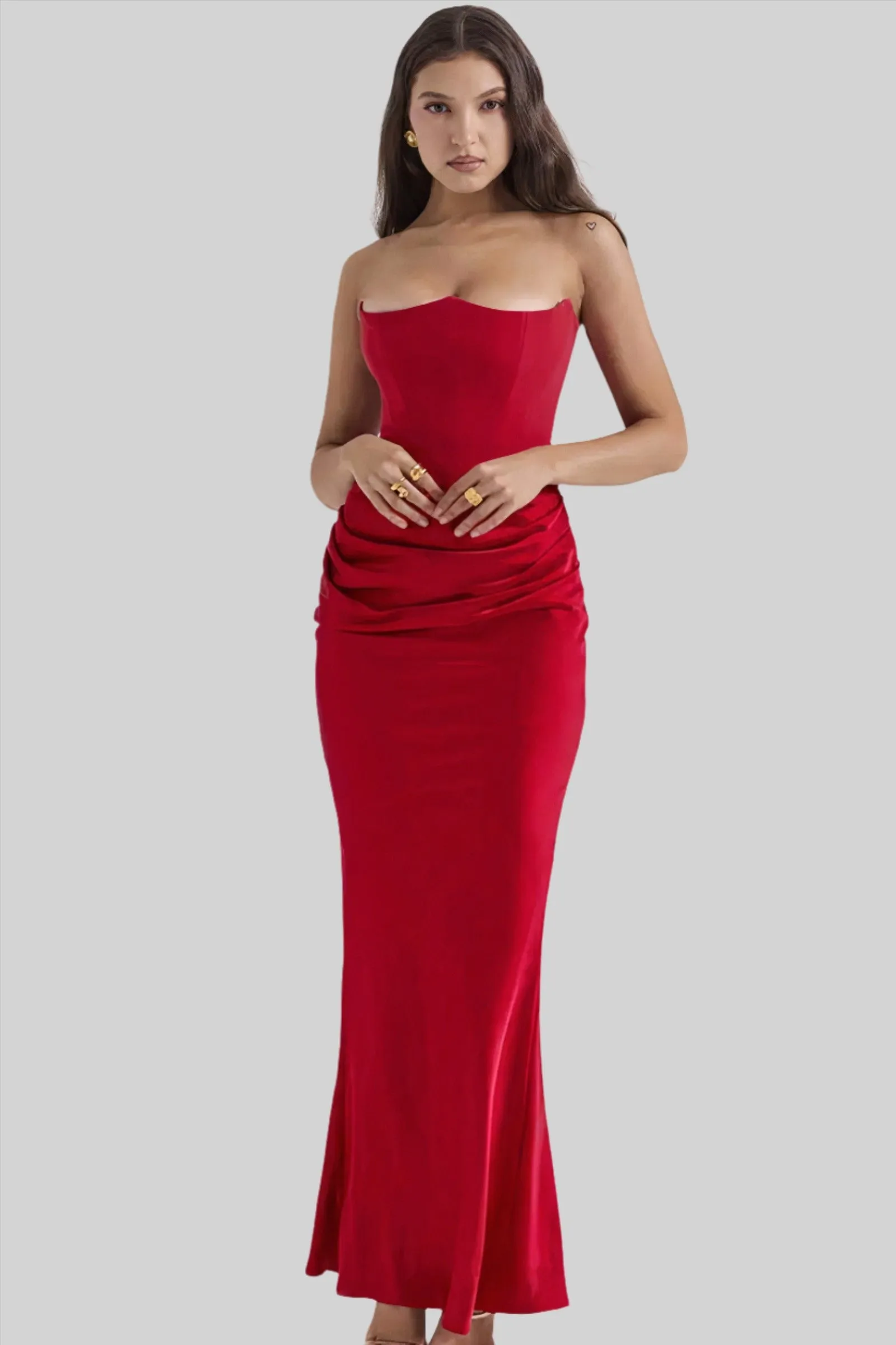 Strapless Bodycon Maxi Dress | Elegant | Sleek & Glamorous