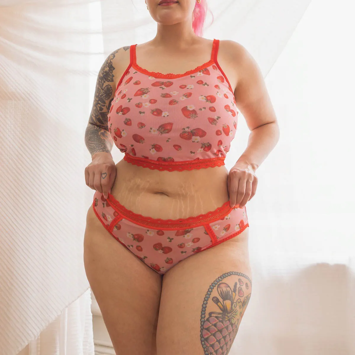 Strawberries & Cream Printed Bikini