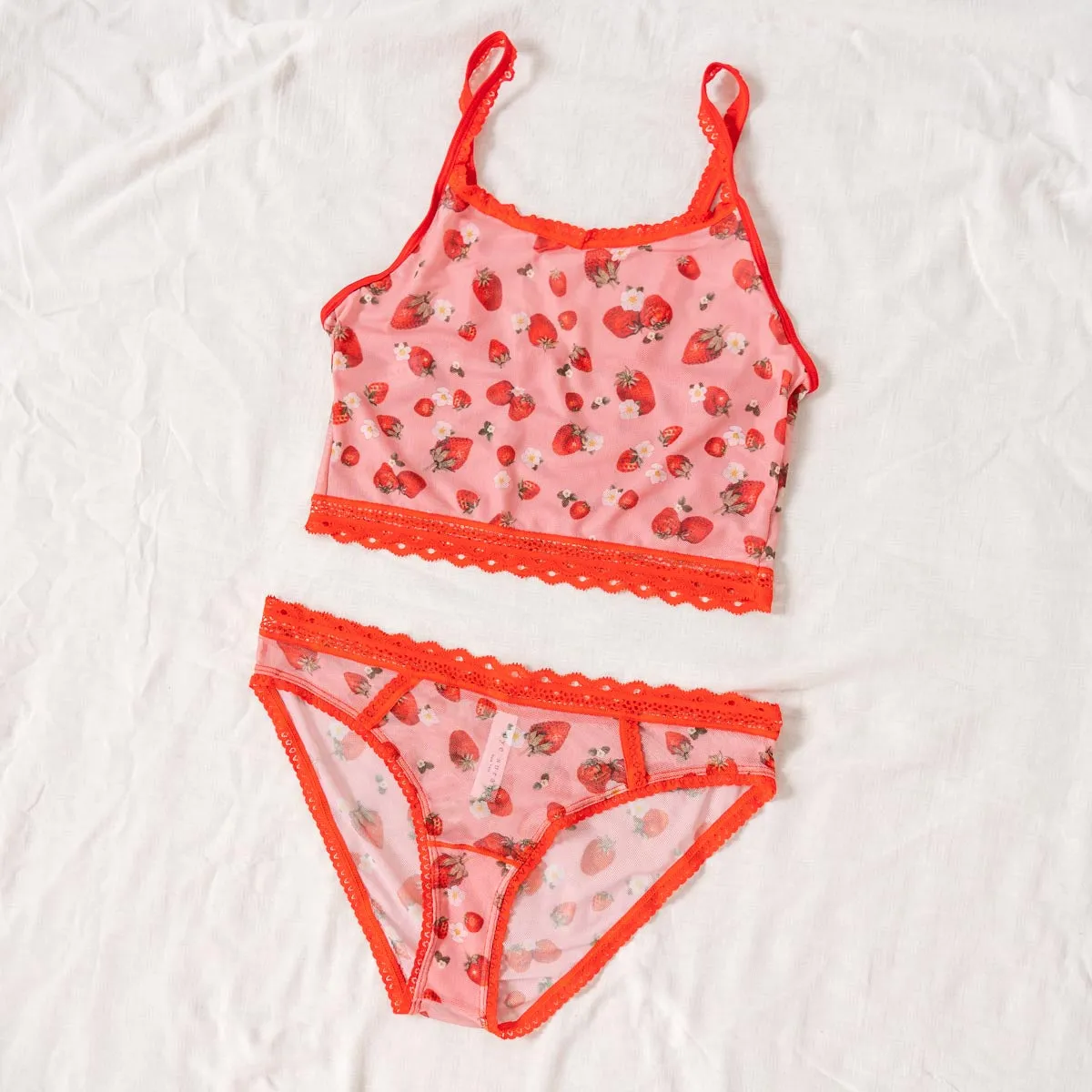 Strawberries & Cream Printed Bikini