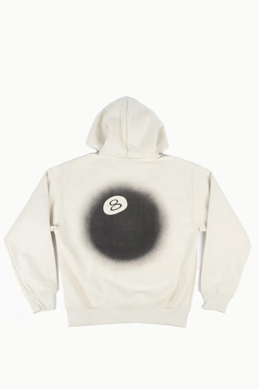 STUSSY 8 BALL FADE HOOD PUTTY