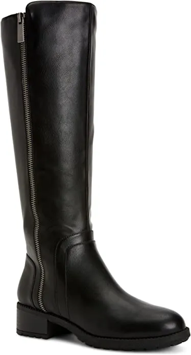 Style & Co. Womens Garrigan Faux Leather Knee-High Boots Black 7 Medium (B,M)