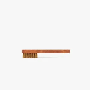 Suede Brass Bristle Brush - Natural