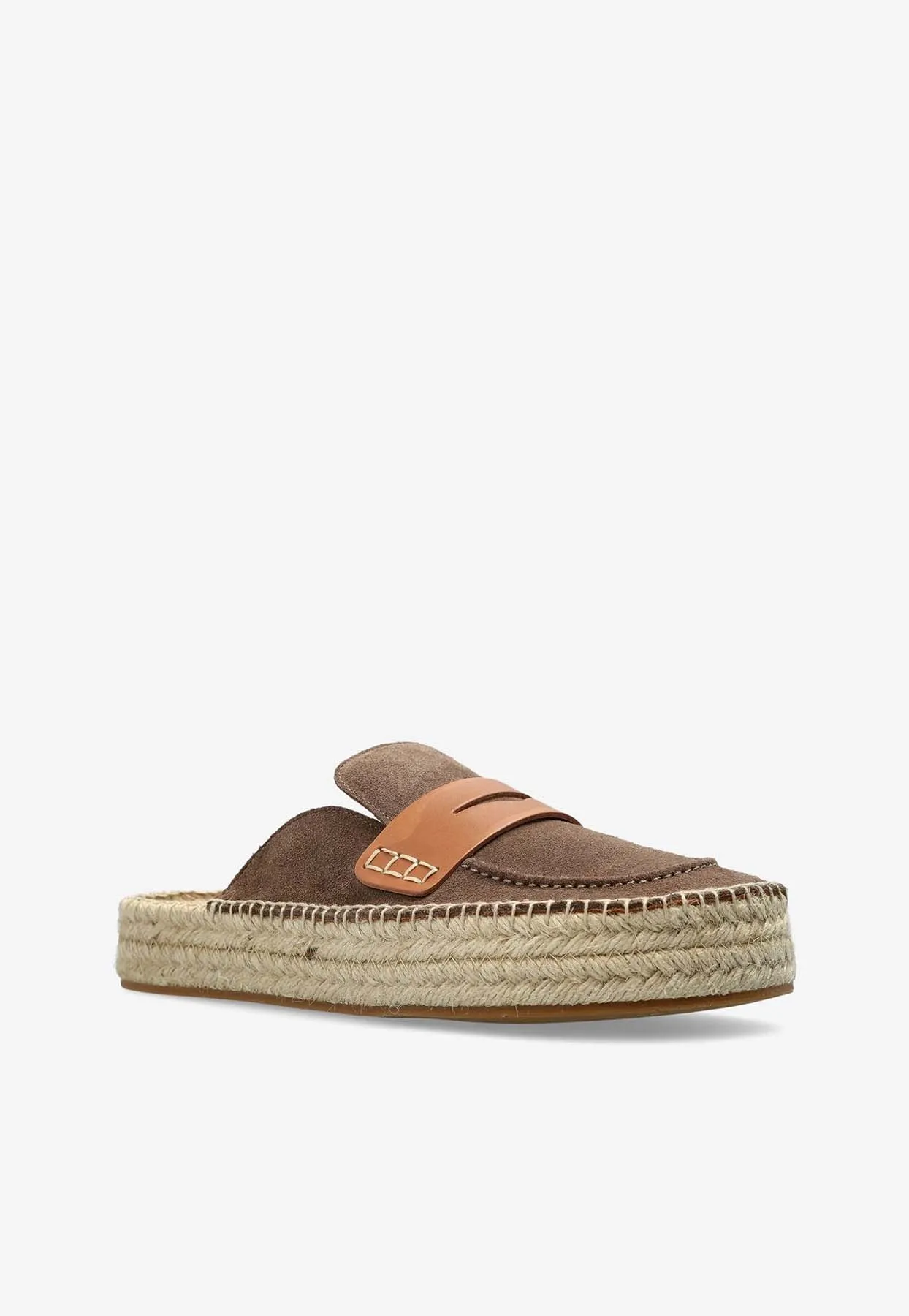 Suede Espadrille Mules