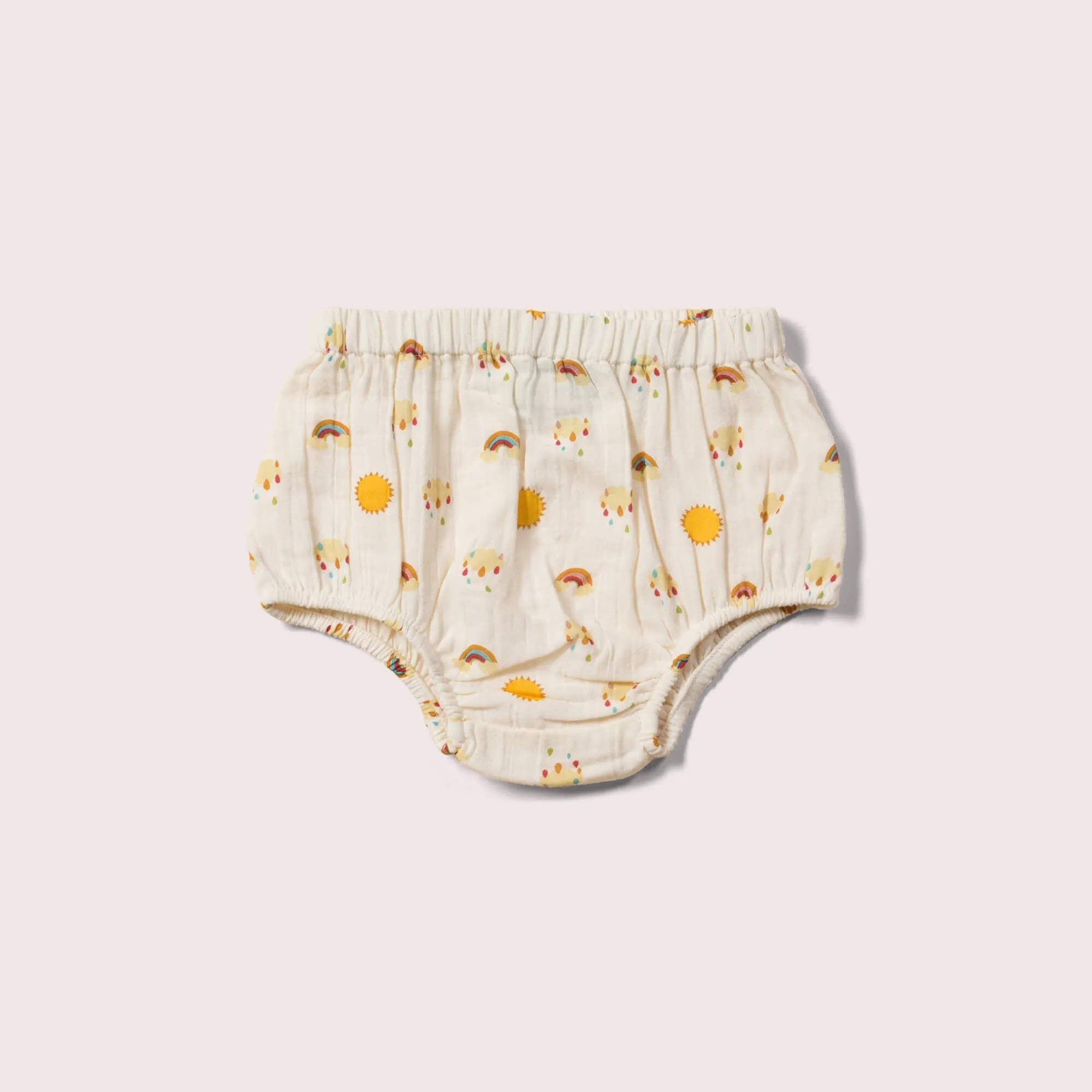 Sunshine & Rainbows Organic Muslin Baby Bloomer Set - 2 Pack