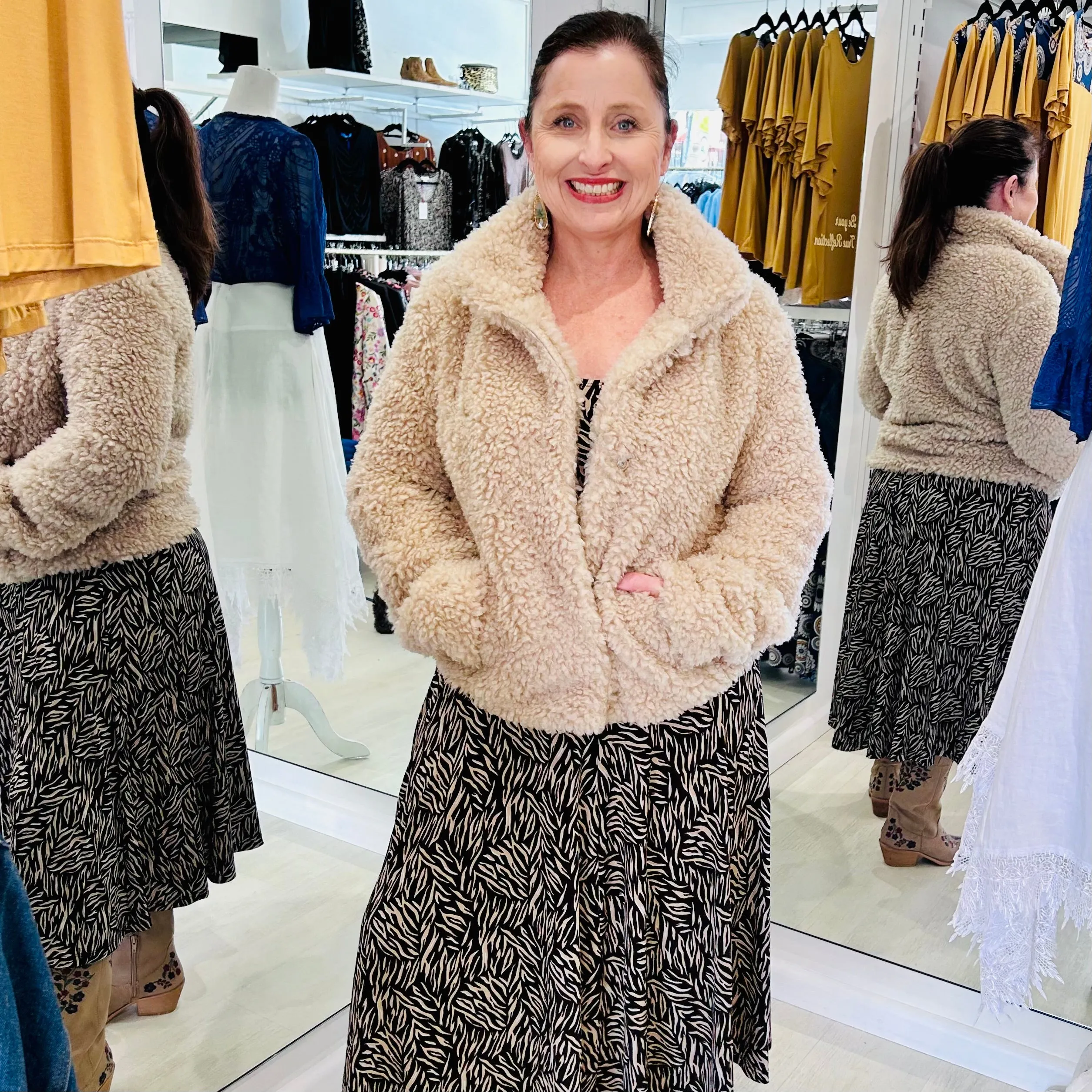 Tan Teddy Bear Jacket
